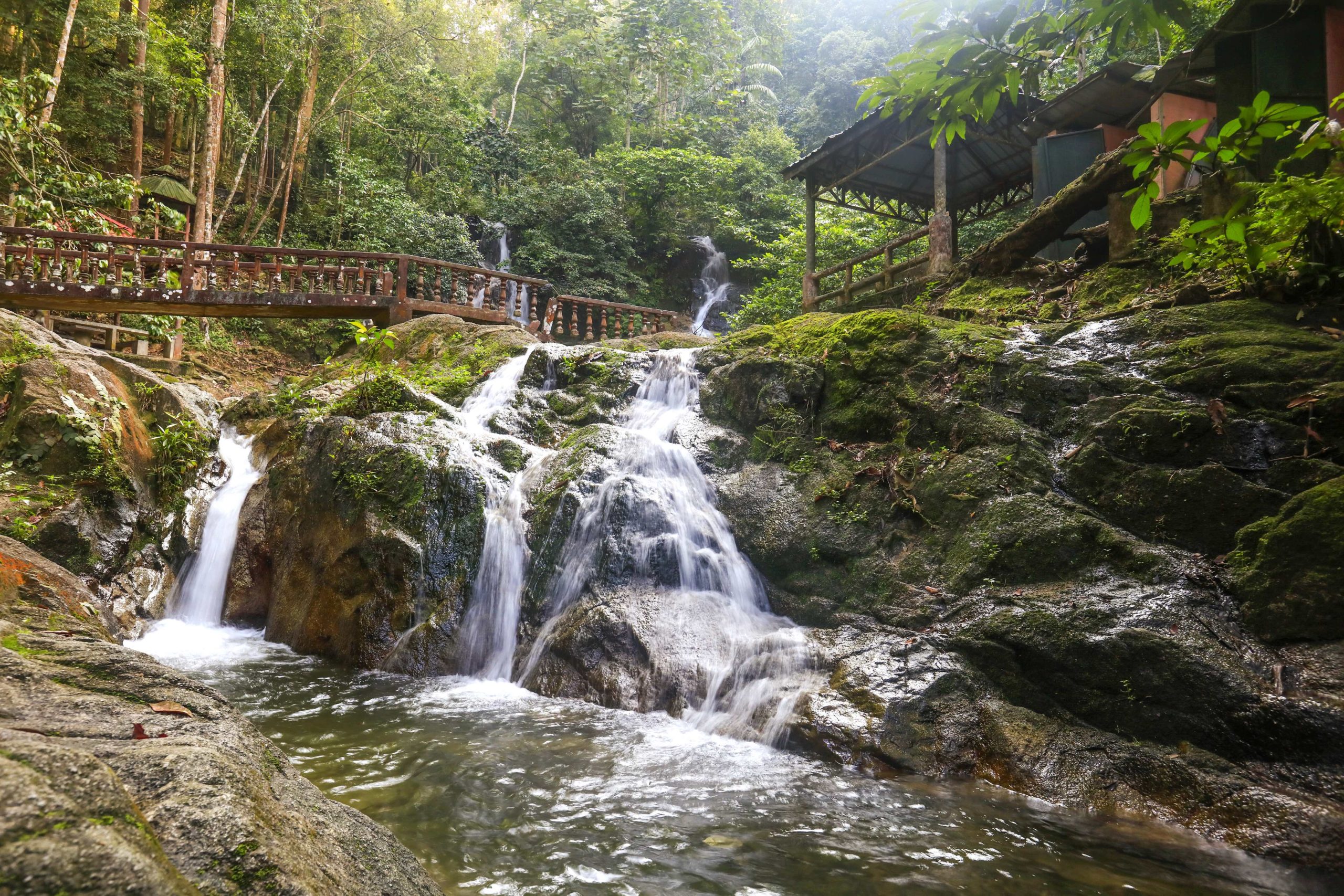 Waterfalls,At,Sungai,Kanching,,Rawang,,Selangor,,Malaysia.,Its,Located,About